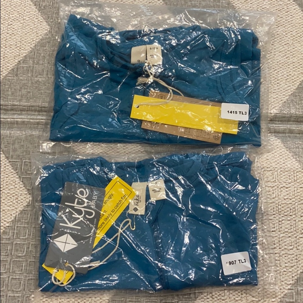 Kyte baby NWT teal romper & sleeveless romper